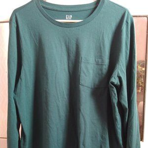 GAP Women's Organically Grown Cotton LS Tee,  NEW  XL -- Beautiful Green